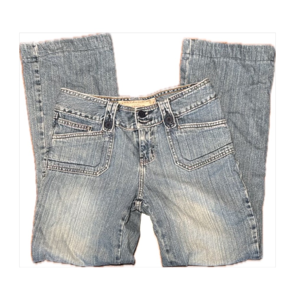 Hydraulic Blue Straight Leg Jeans with Natural Fading